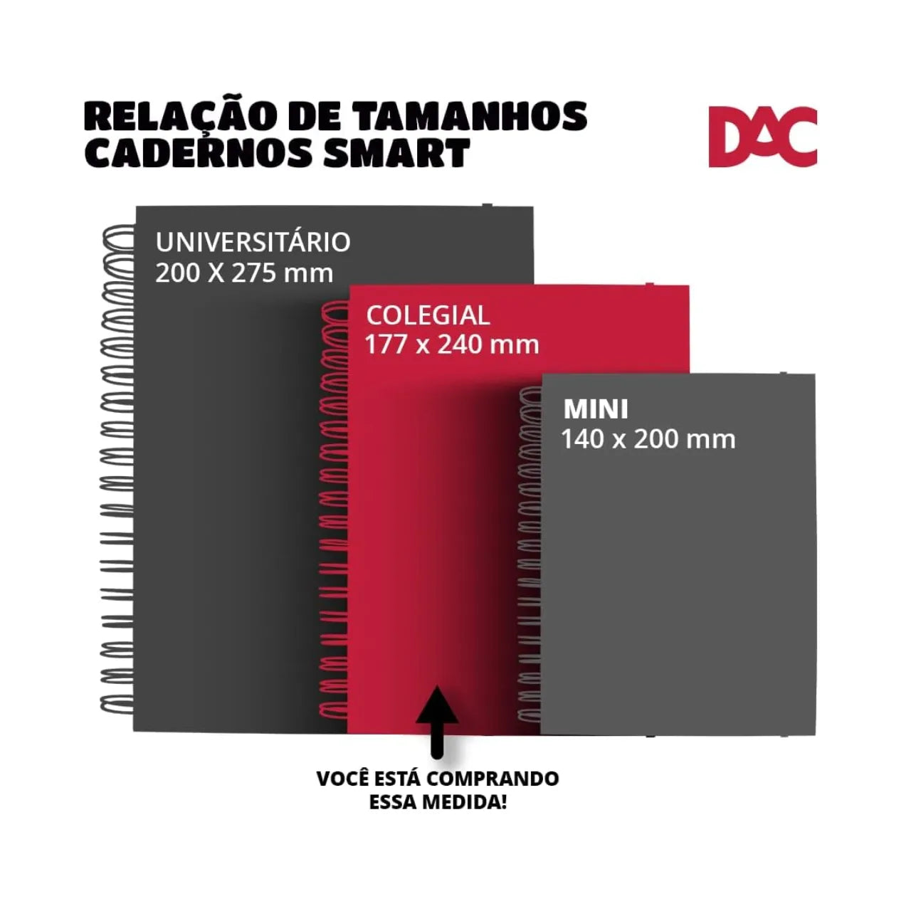 Caderno Smart Universitário DAC All Black
