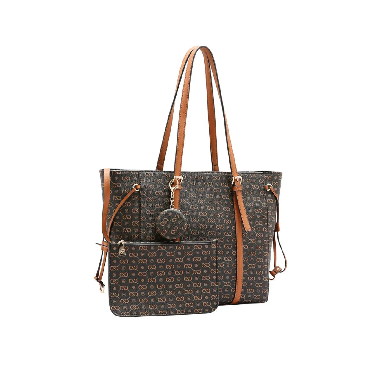 Bolsa Ombro com Nécessaire Feminina Chenson Monograma Elegance