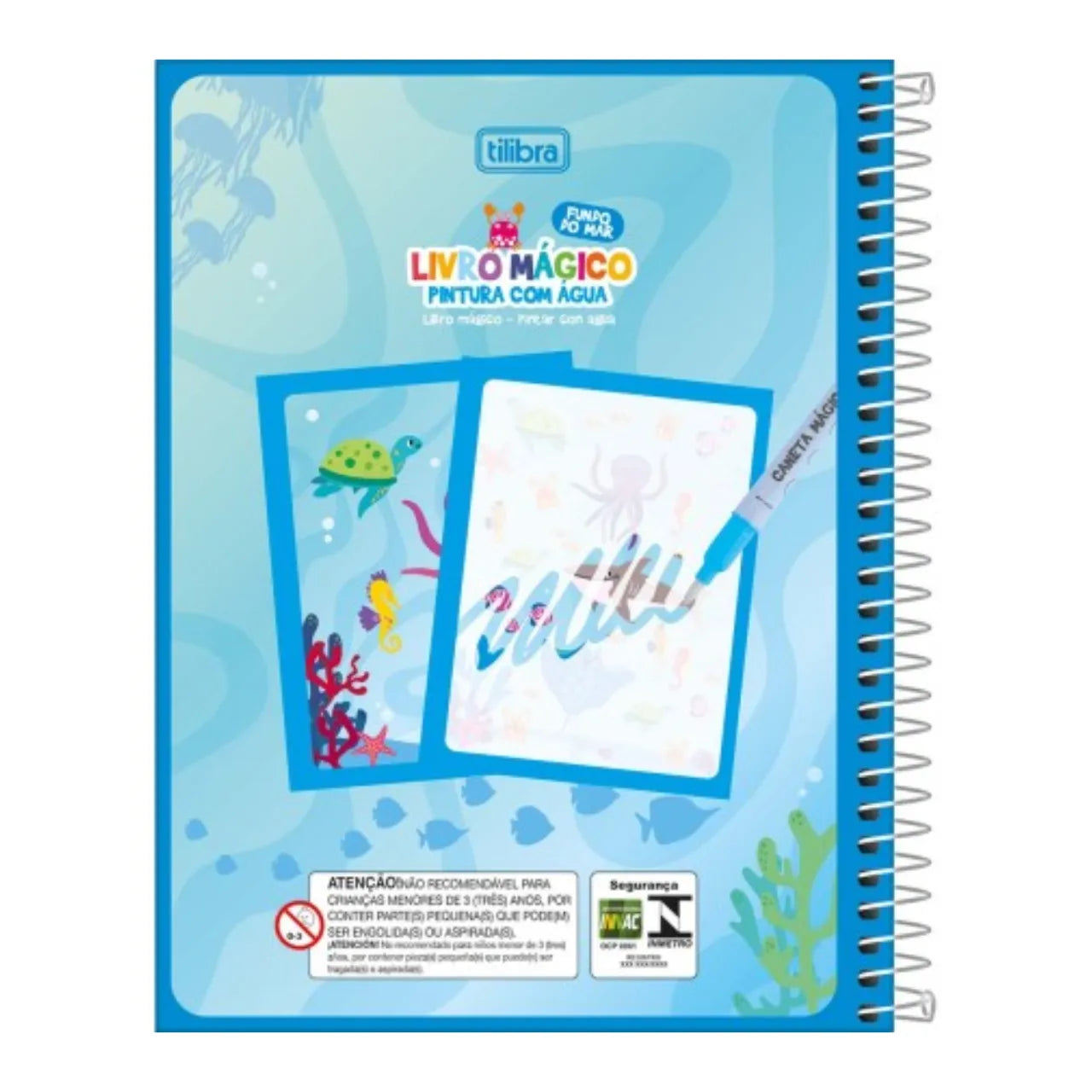Livro Mágico para Pintura com Água Fundo do Mar