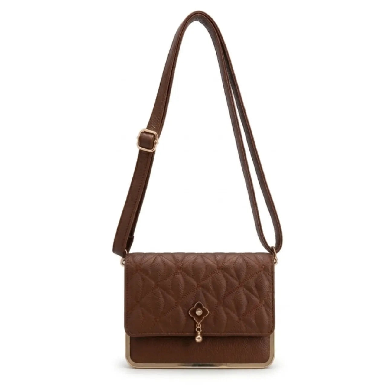 Bolsa Tira Colo Feminina Miki Bana Marrom Elegante