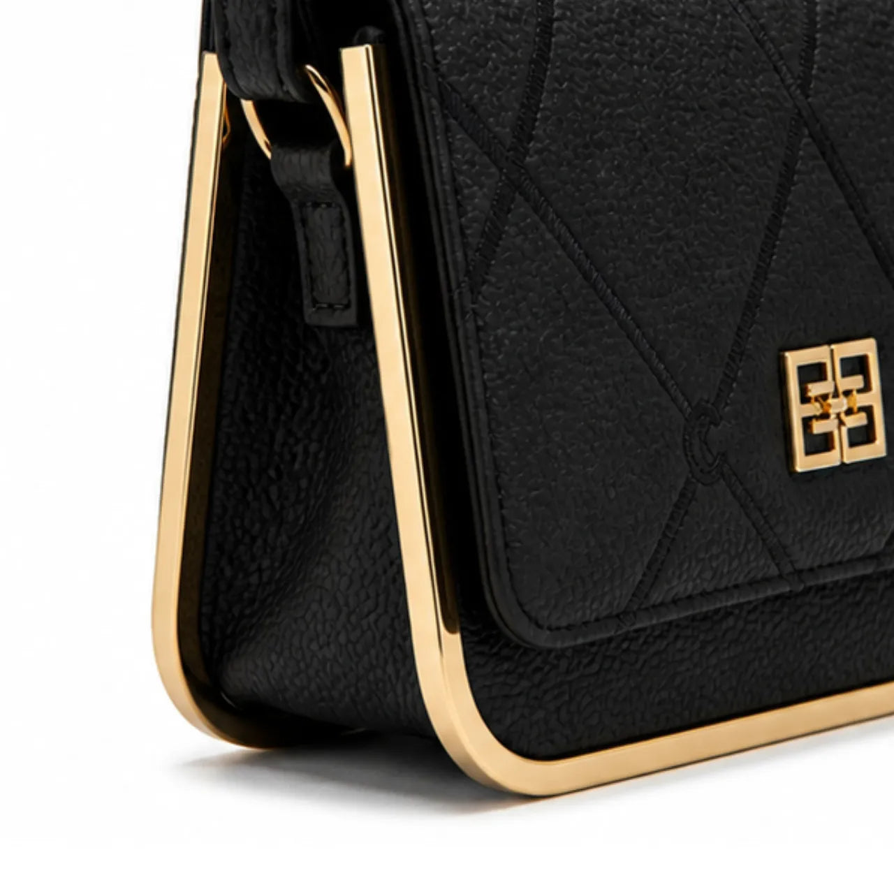 Bolsa Tira Colo Feminina Miki Bana Preta Elegante