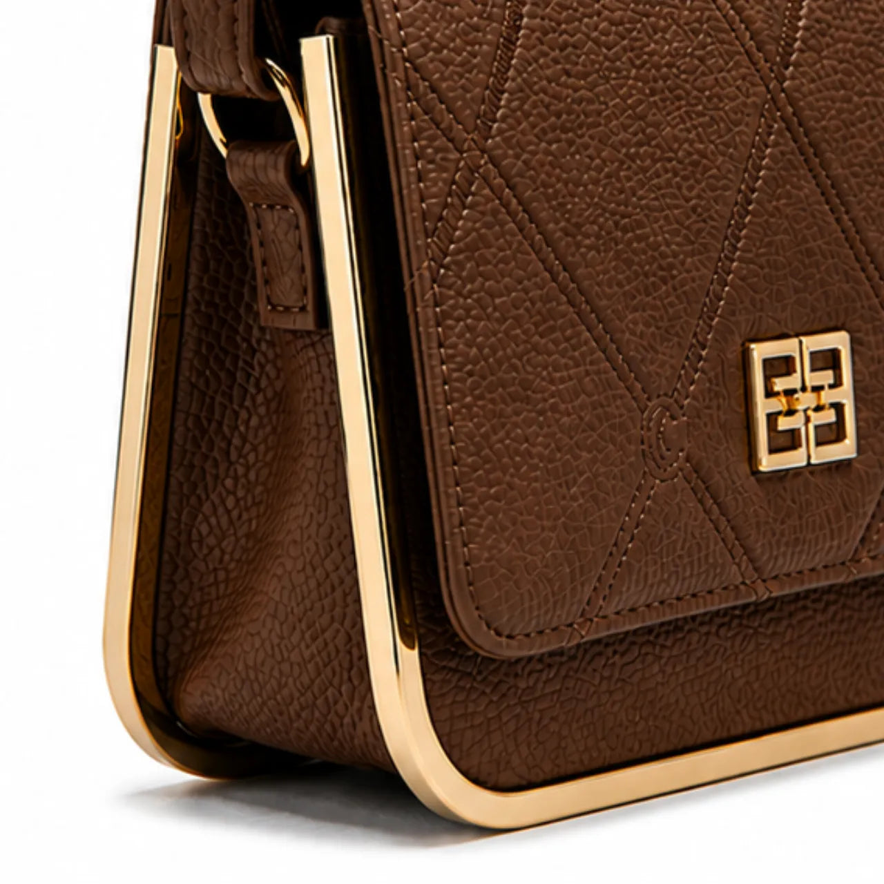 Bolsa Tira Colo Feminina Miki Bana Marrom Elegante