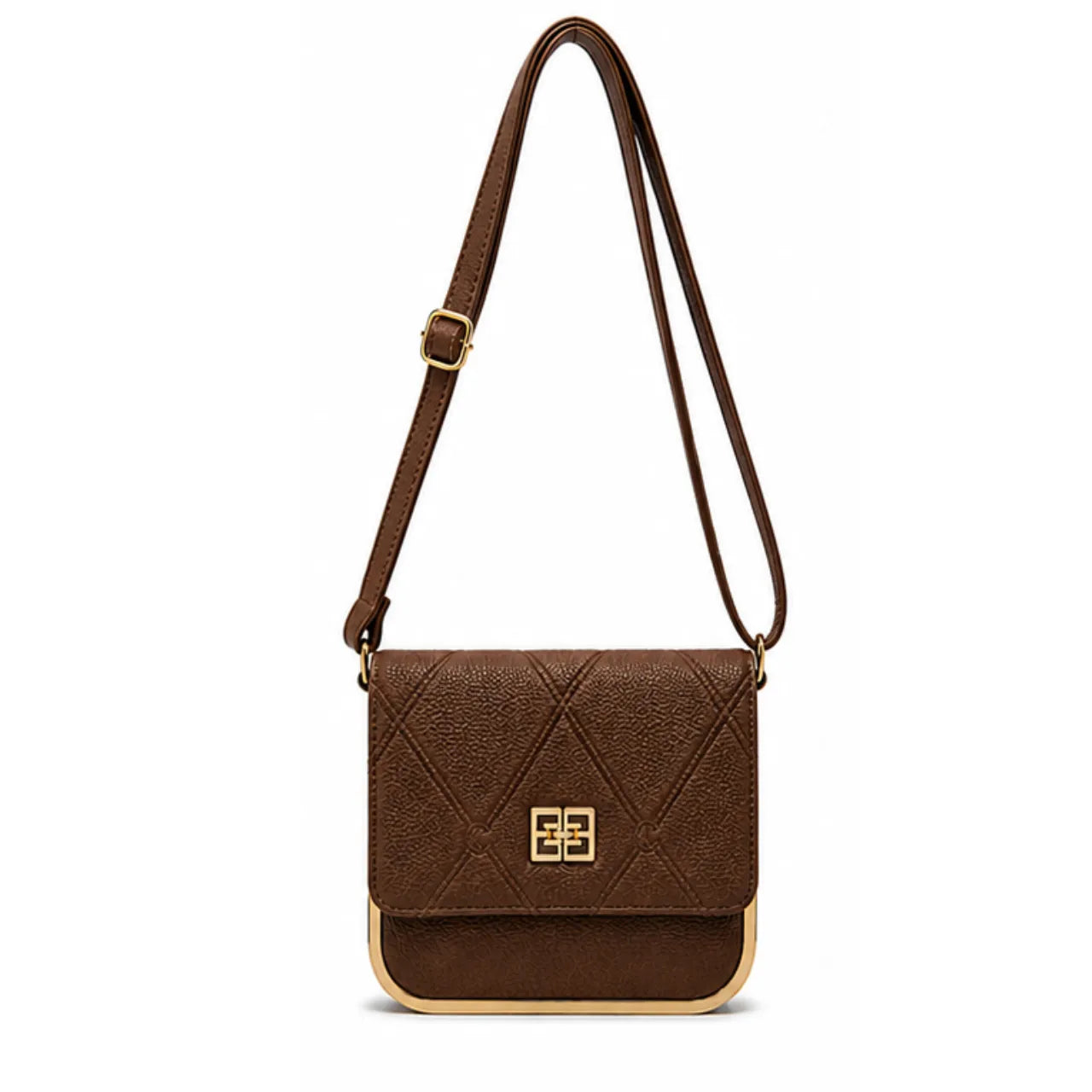 Bolsa Tira Colo Feminina Miki Bana Marrom Elegante