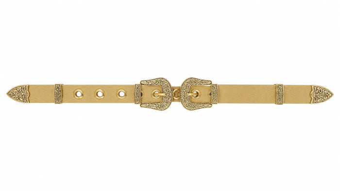 Cinto Feminino Marrom Claro com Strass Estilo Elegante Premium