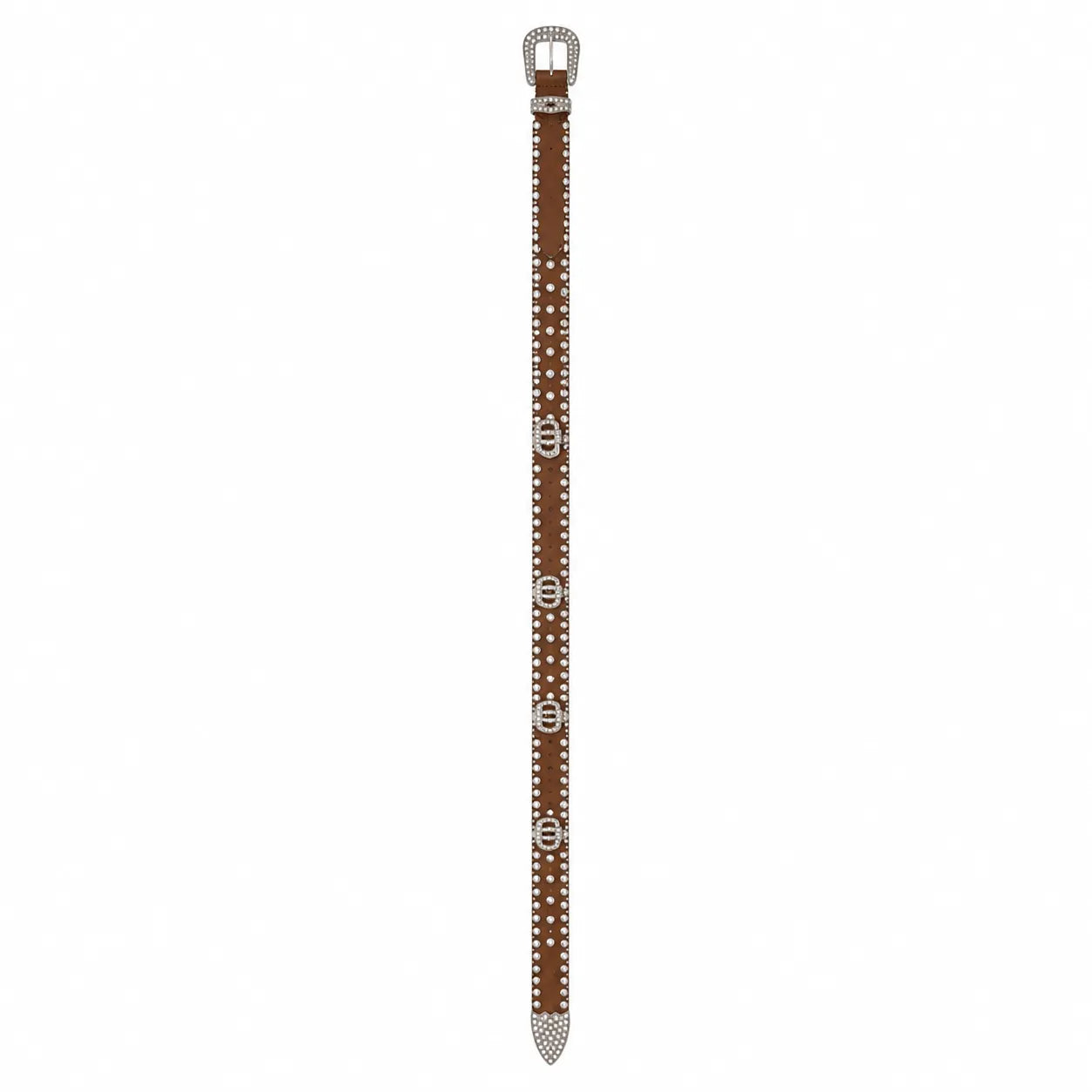 Cinto Feminino Marrom Coroa Sofisticado Fashion