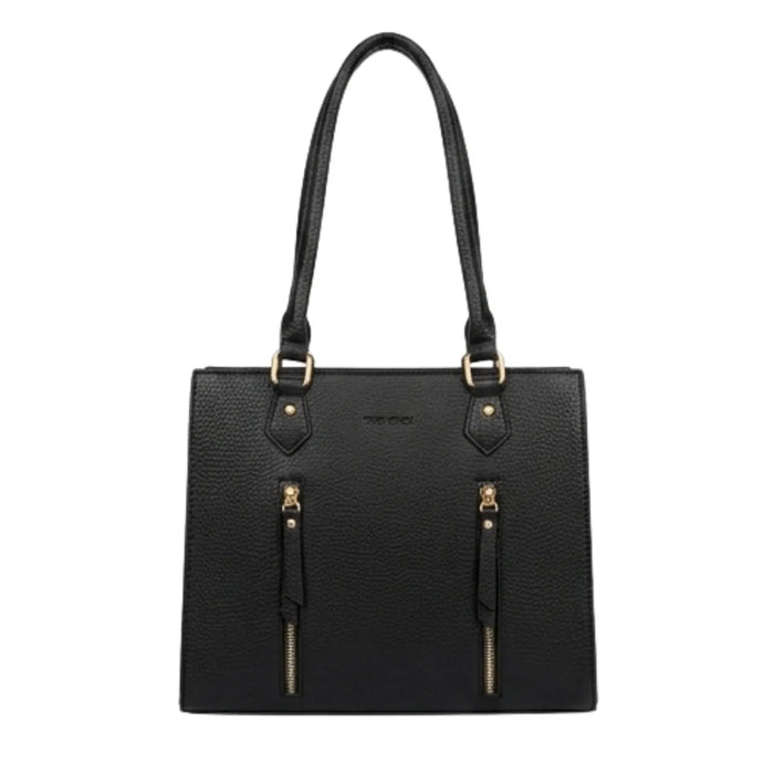 Bolsa Feminina Tira Colo Preta Texturizada Forever Best