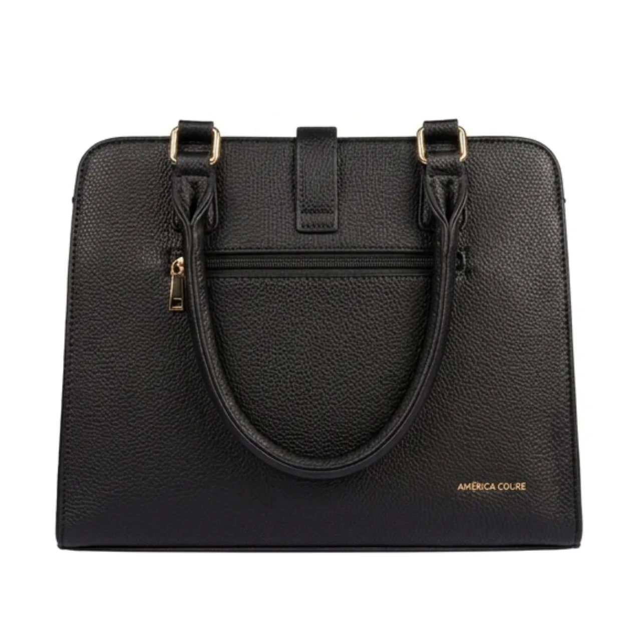 Bolsa Feminina Preta Estruturada Alça Ombro Elegante