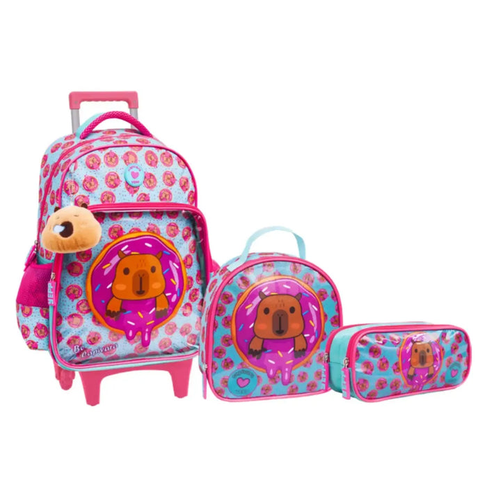 Kit Mochila Infantil Feminina Verde Yepp com Lancheira e Estojo