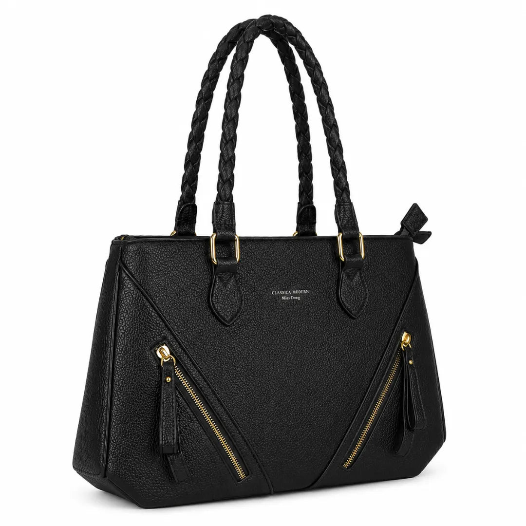 Bolsa Feminina Preta Miss Dong com 2 Divisórias