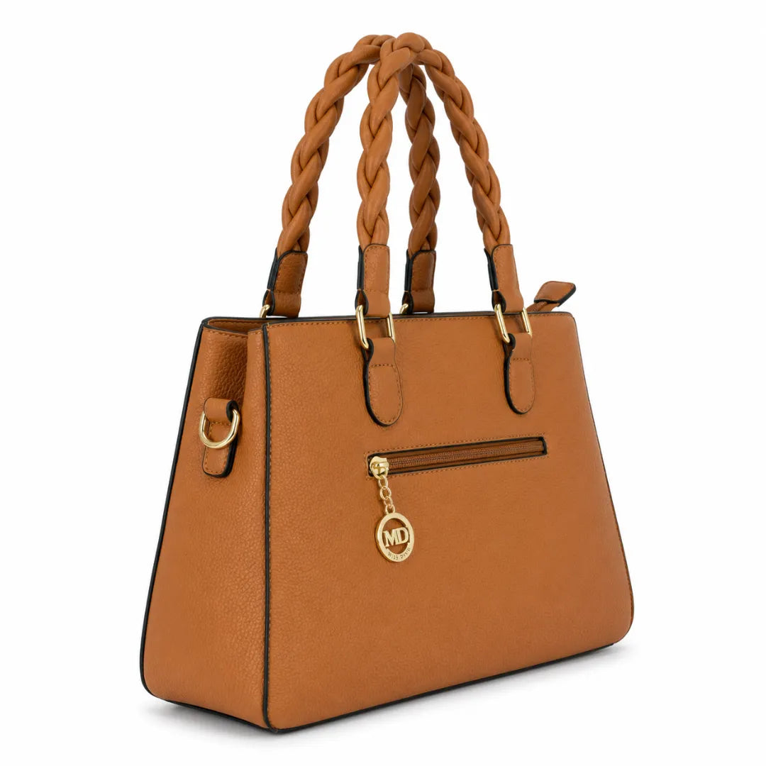 Bolsa Feminina Caramelo Miss Dong com 2 Divisórias
