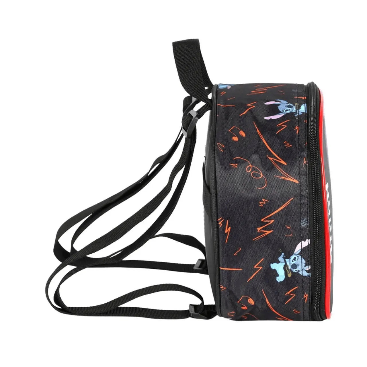 Kit Mochila de Roda Stitch Preto com Lancheira e Estojo Box