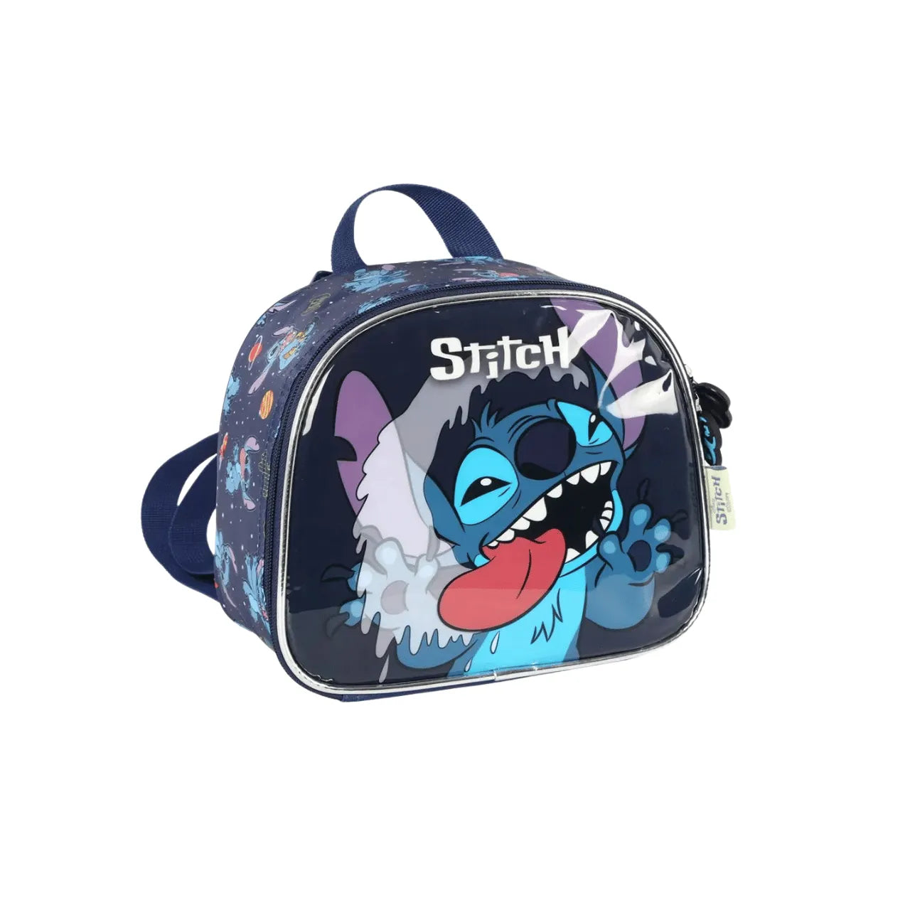 Kit Mochila de Roda Stitch Azul com Lancheira e Estojo Box