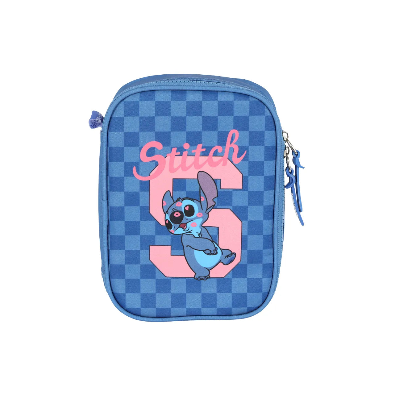 Kit Mochila de Roda Stitch Azul com Lancheira e Estojo Box