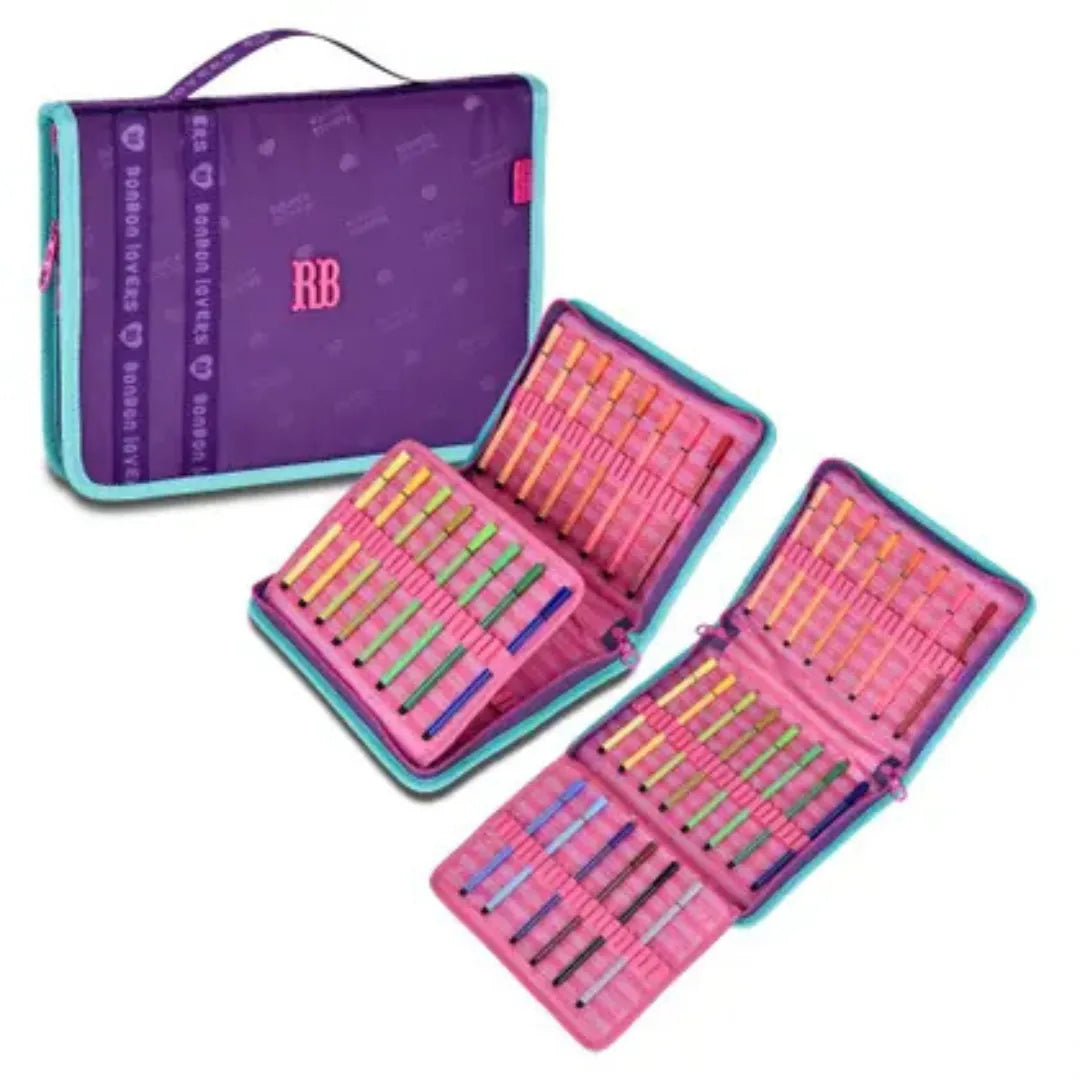 Estojo Simples Rebecca Bonbon Roxo Escolar Feminino