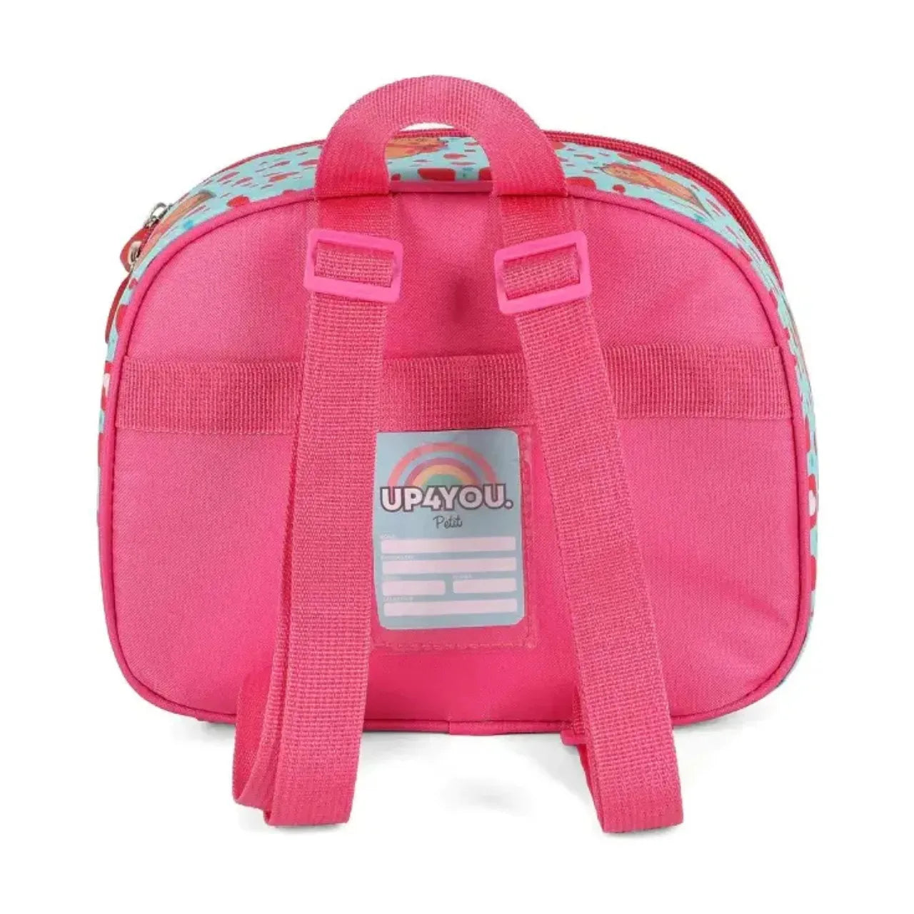 Kit Mochila Roda Capivara Pink com Lancheira e Estojo Box