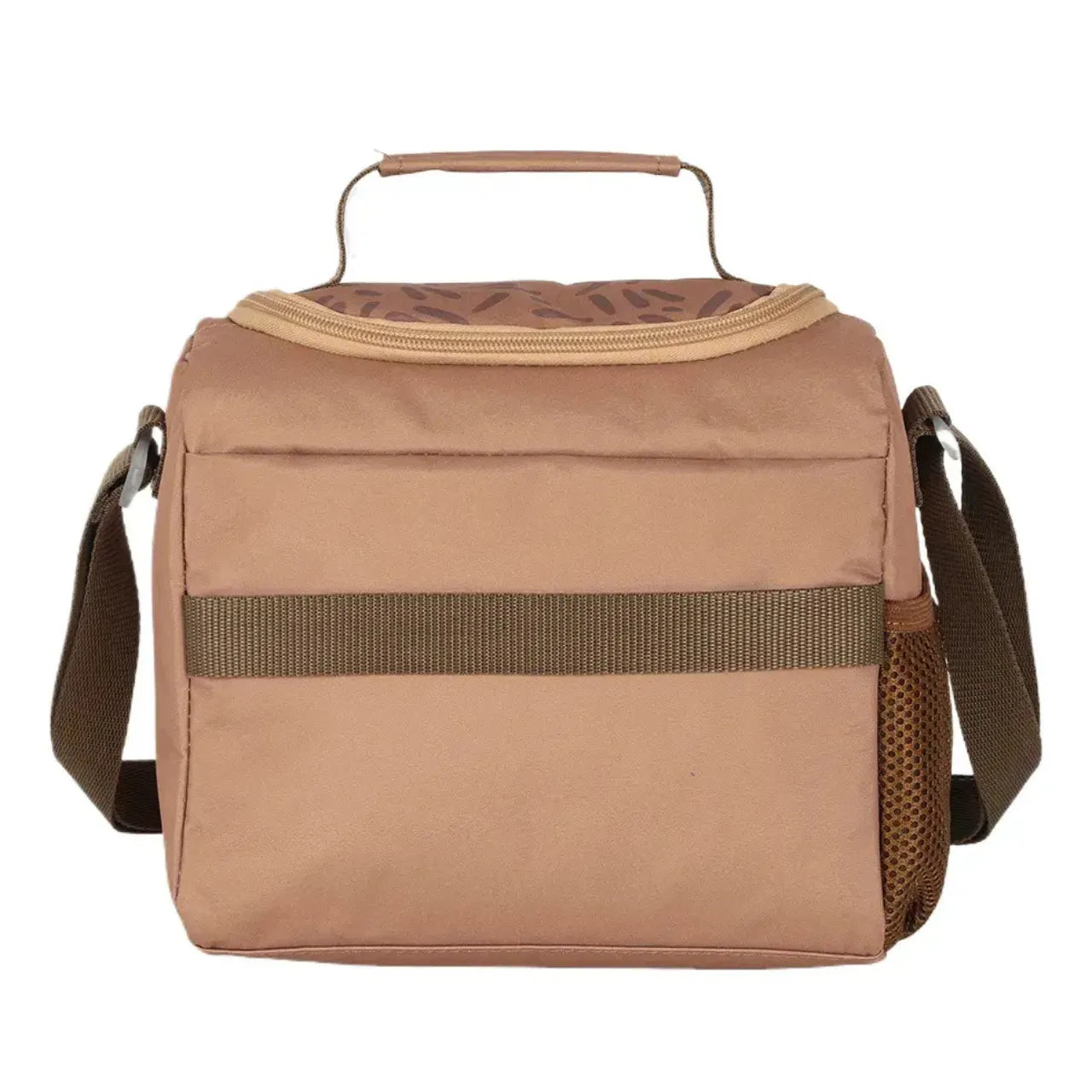 Kit Mochila Roda Capivara Marrom com Lancheira e Estojo Box