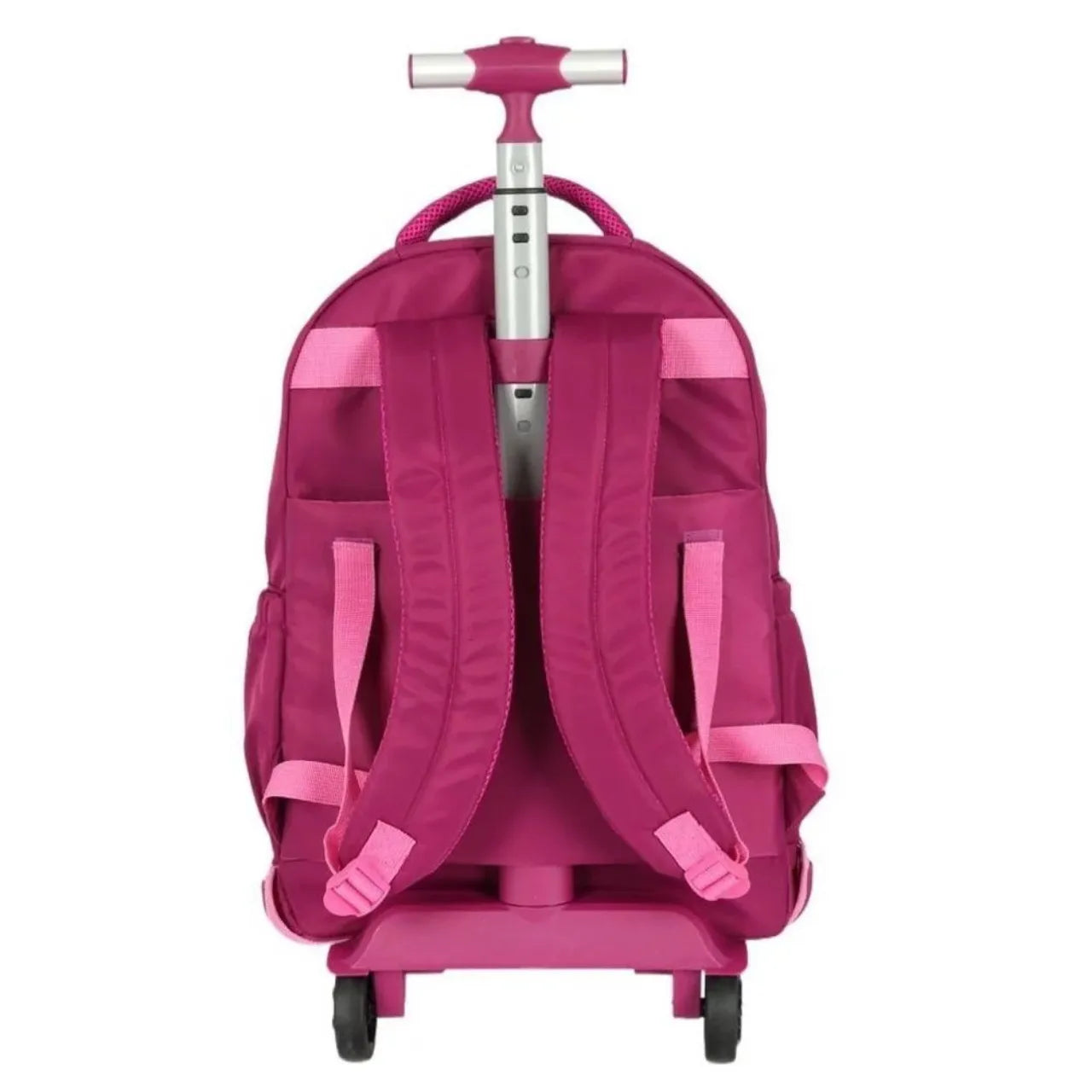 Kit Mochila Roda Up4You Vinho com Lancheira e Estojo Box