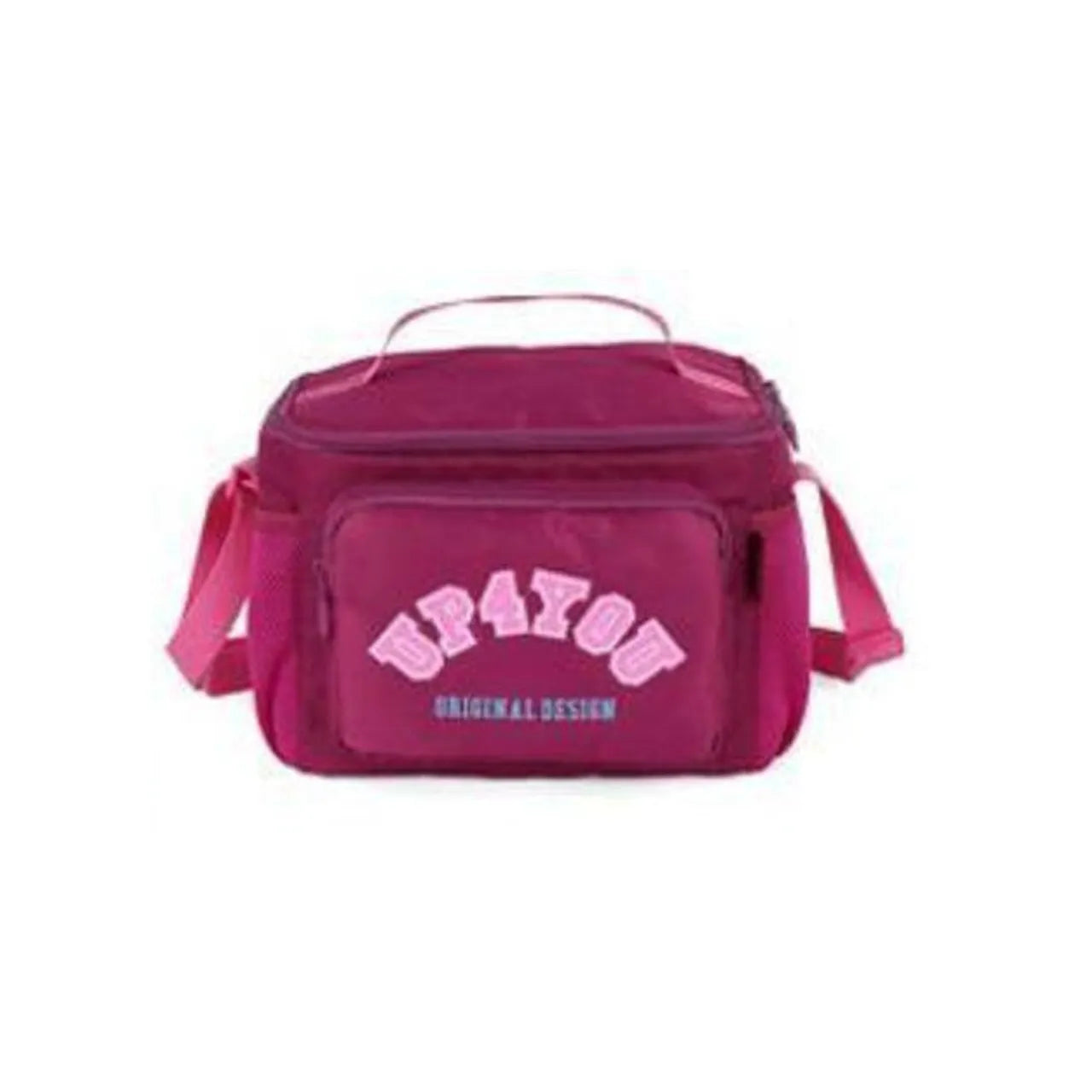 Kit Mochila Roda Up4You Vinho com Lancheira e Estojo Box