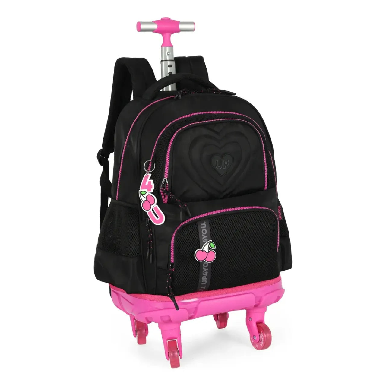 Kit Mochila Roda Up4You Preta com Lancheira e Estojo Box