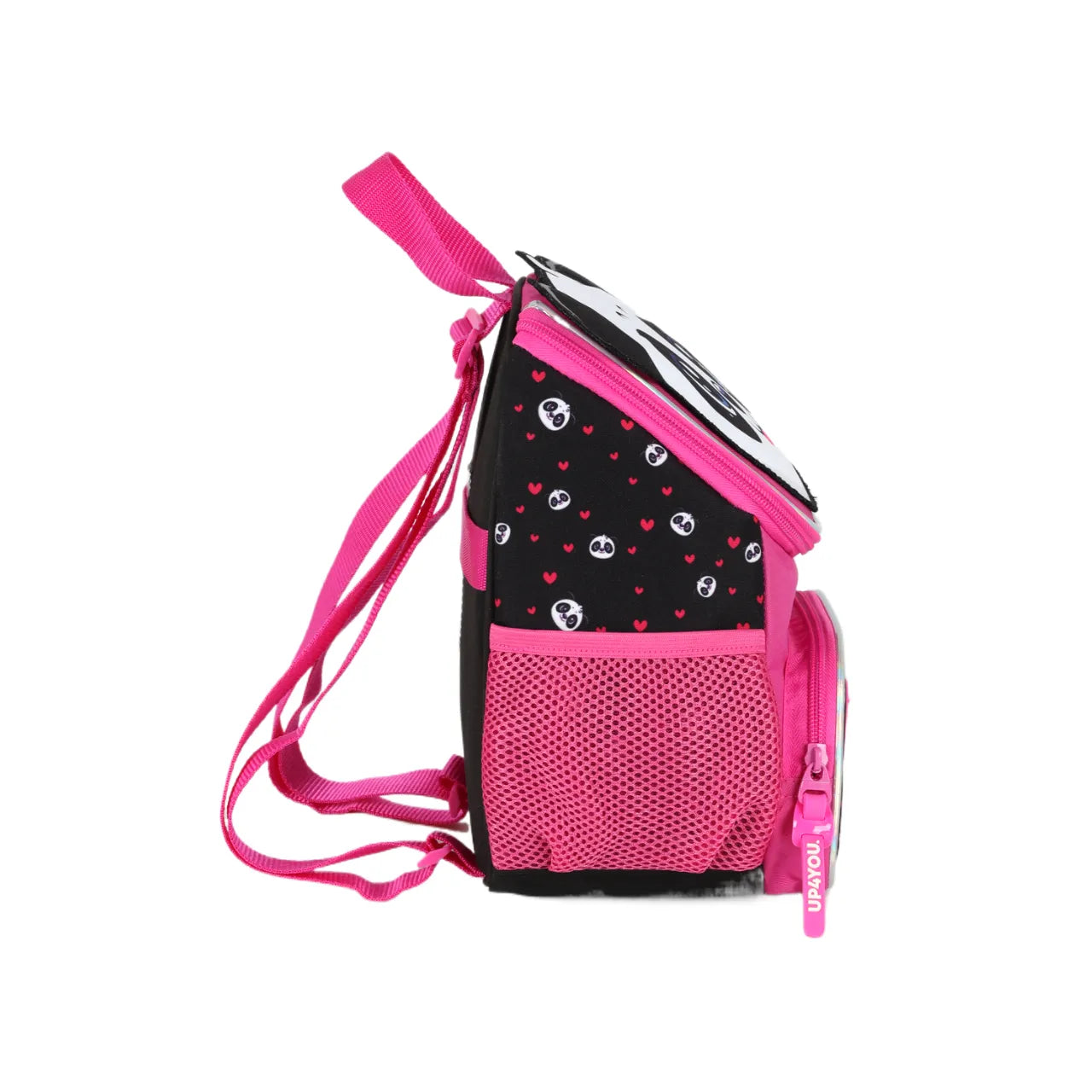 Kit Mochila Roda Panda Pink com Lancheira e Estojo Box