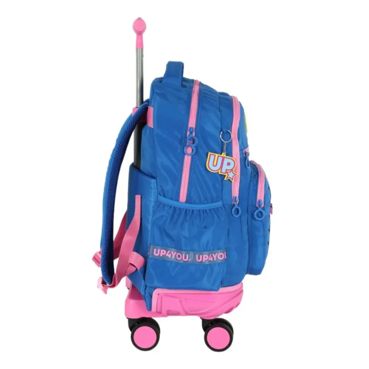 Kit Mochila Roda Up4You Azul e Rosa com Estojo Box