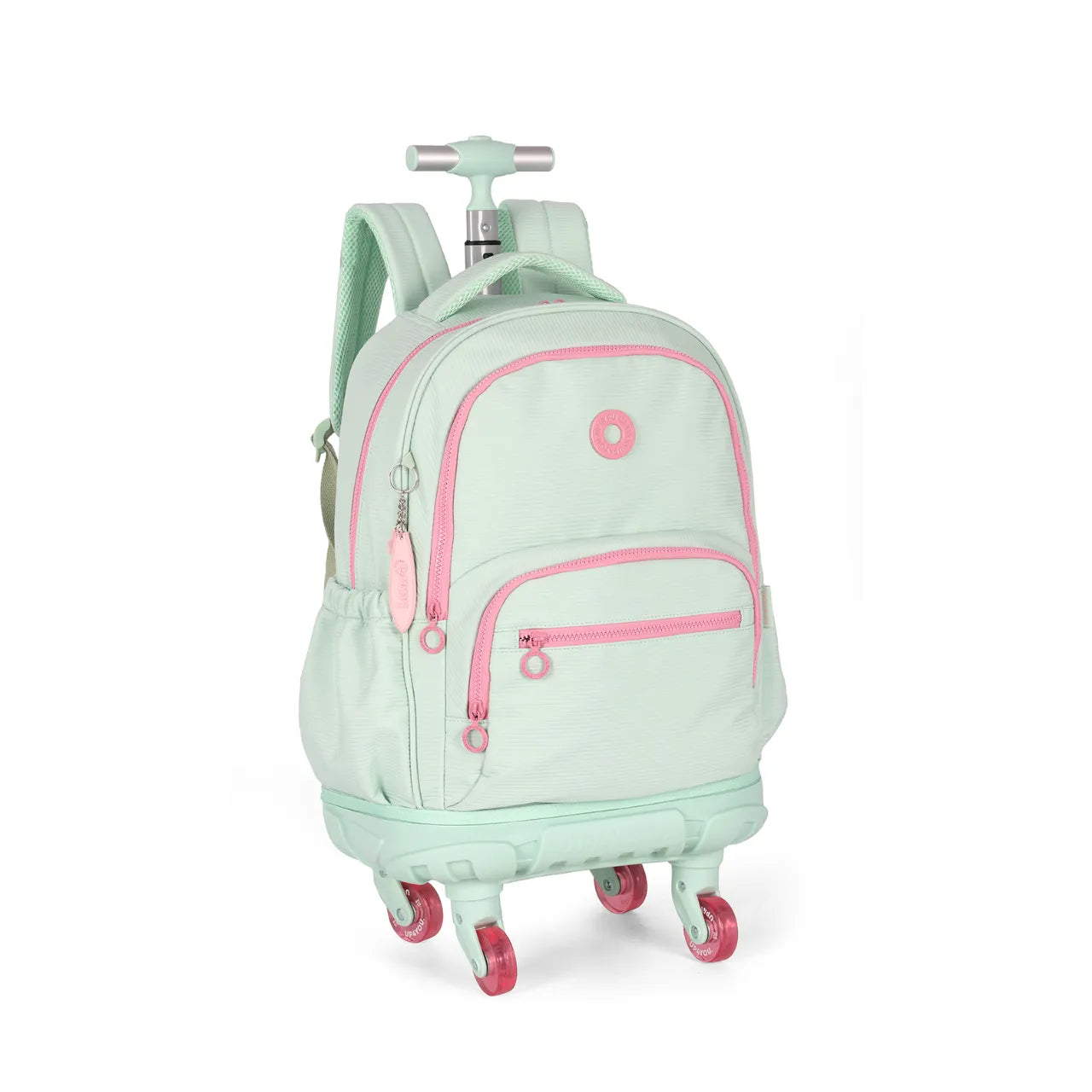 Kit Mochila de Roda Luara Verde com Lancheira e Estojo Box