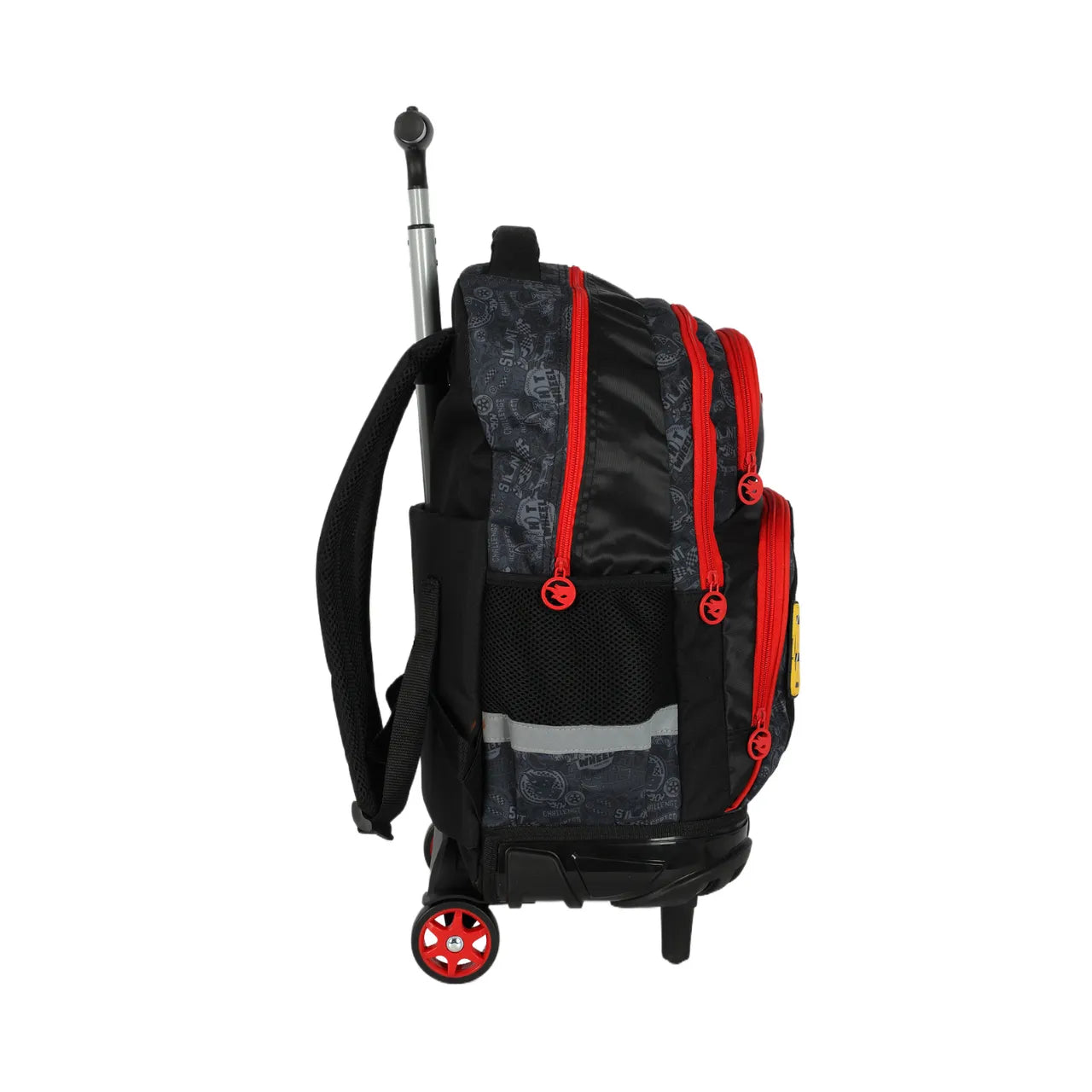 Kit Mochila de Rodas Hotwheels Preta com Estojo Box