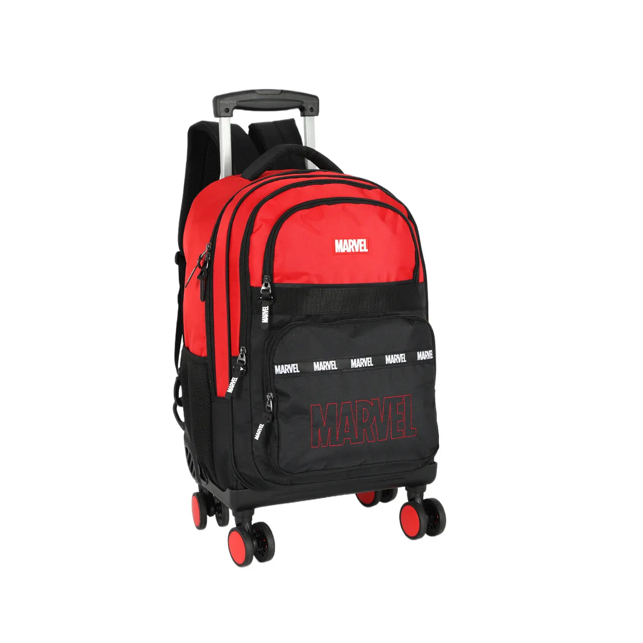 Kit Mochila de Rodas Marvel Vermelha com Lancheira e Estojo