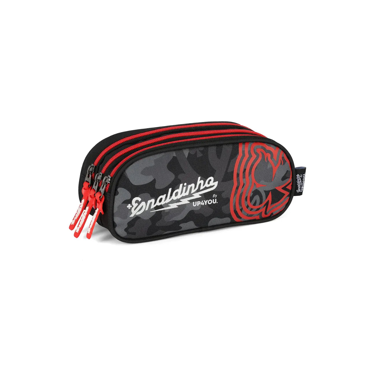 Kit Mochila de Rodas Enaldinho Preta com Estojo Triplo