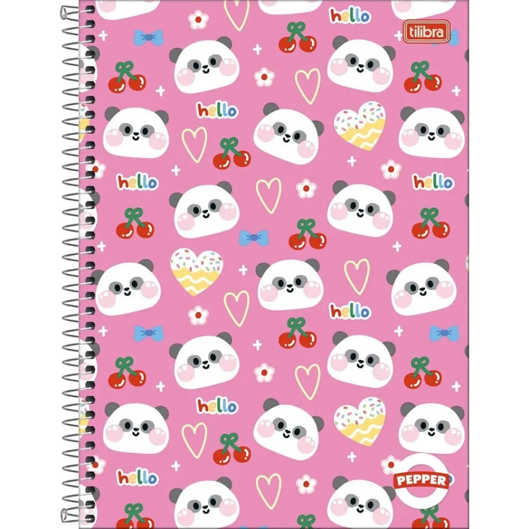 Caderno Universitário Pepper Panda 10 Matérias Tilibra