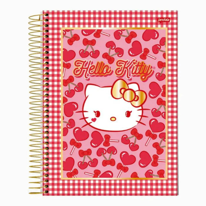 Caderno Universitário Hello Kitty 10 Matérias 160 Folhas Jandaia
