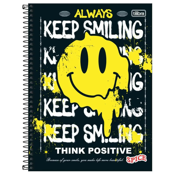 Caderno Universitário Keep Smiling 16 Matérias Tilibra