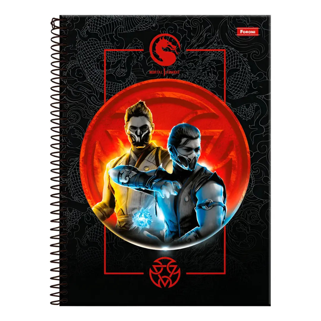 Caderno Gamer Mortal Kombat 10 Matérias
