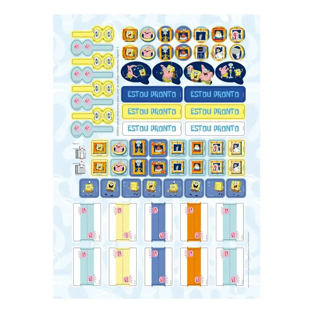 Caderno Bob Esponja Receita Secreta 10x1 160 Folhas Jandaia