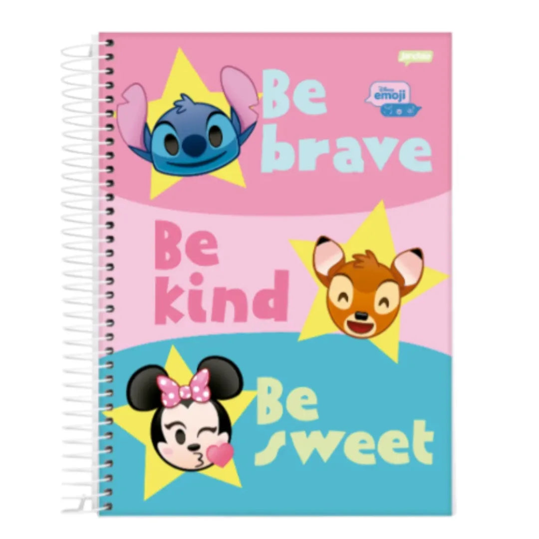 Caderno Escolar Disney Emoji Be Brave 1 Matéria