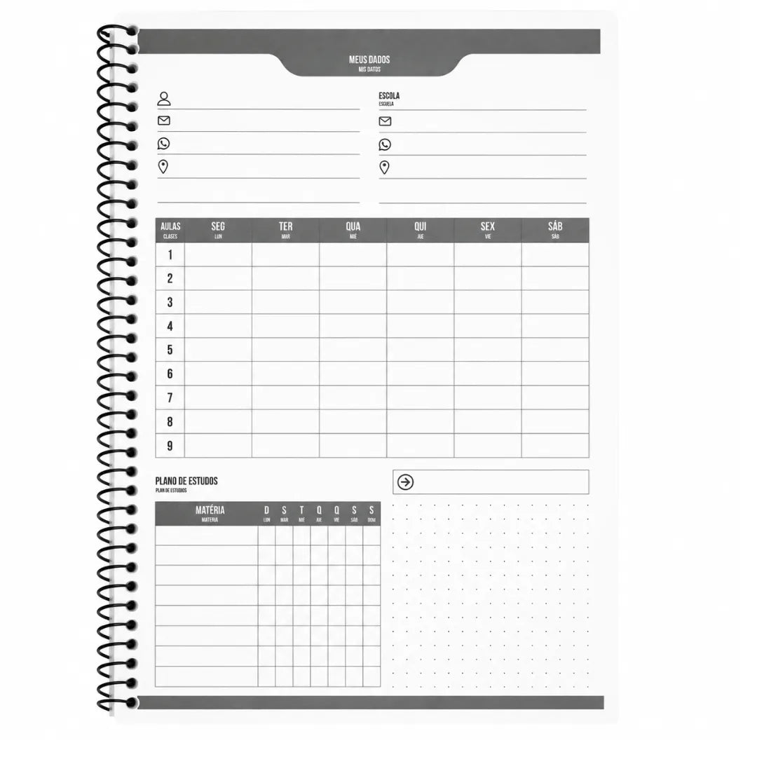 Caderno Universitário Jandaia Flow Astronauta 10 Matérias