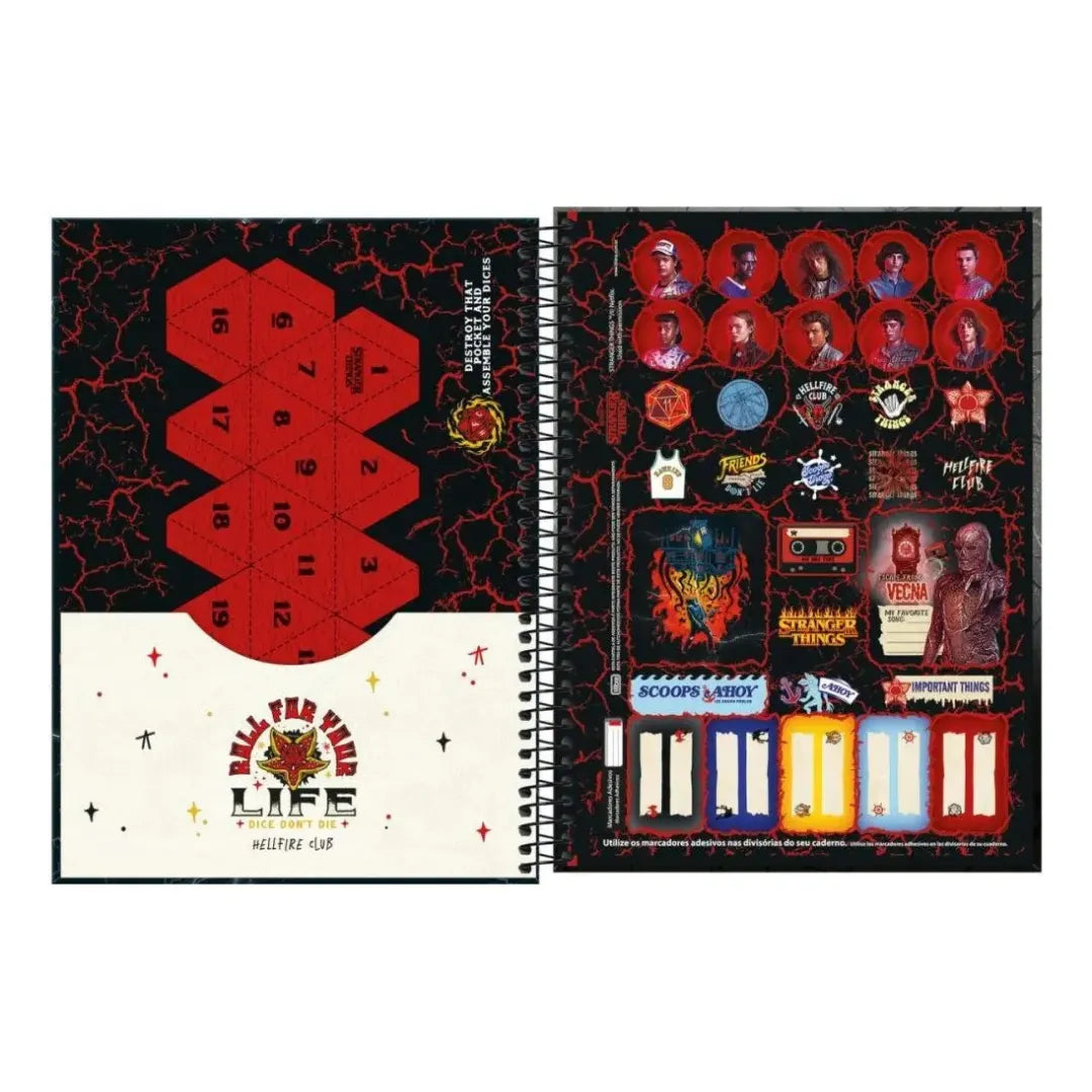 Caderno 1 Matéria Stranger Things Connect Tilibra