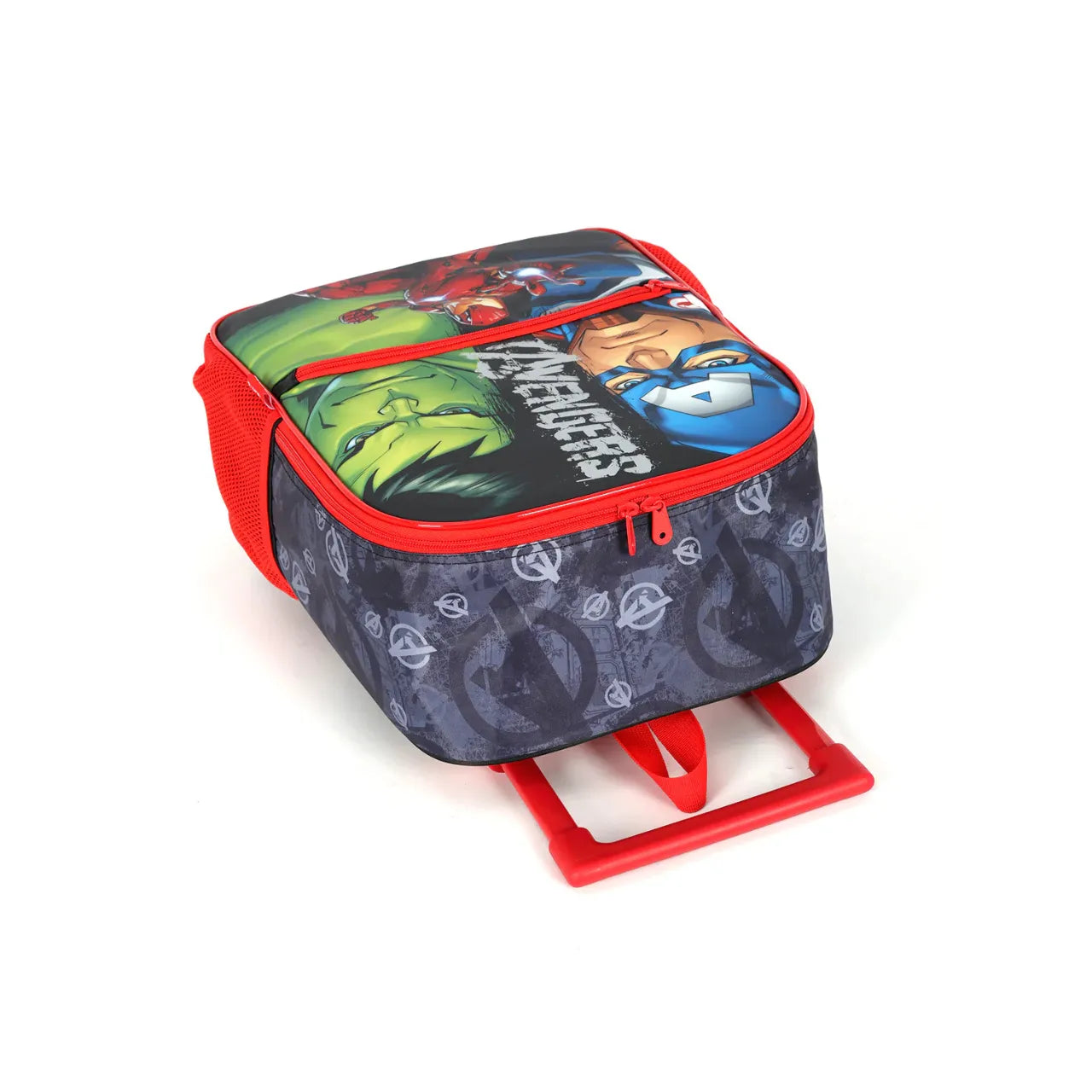 Kit Mochila de Roda Avengers Vermelho com Lancheira e Estojo