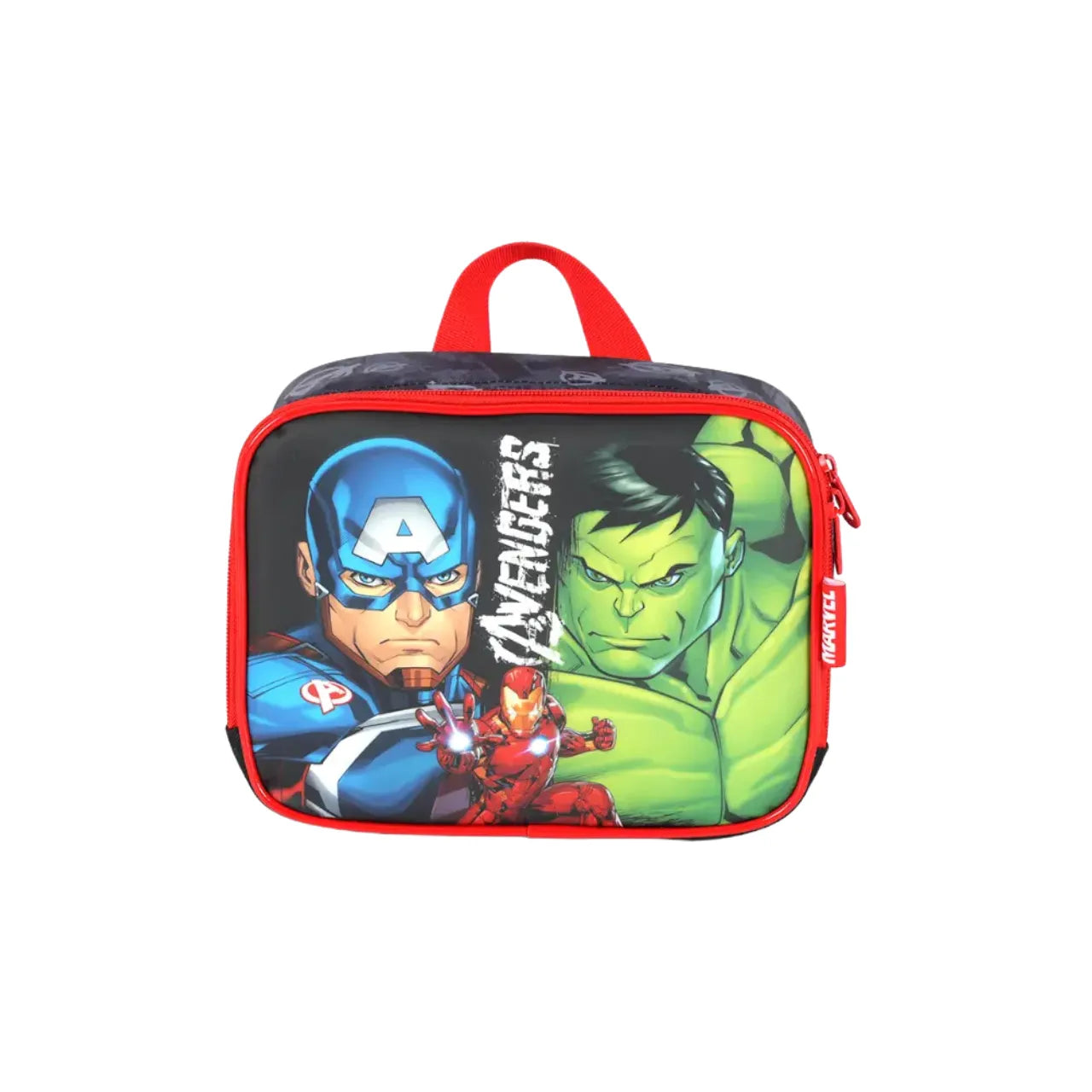 Kit Mochila de Roda Avengers Vermelho com Lancheira e Estojo