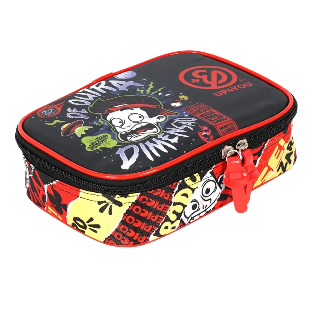Kit Mochila de Rodas Enaldinho Preto com Estojo Box