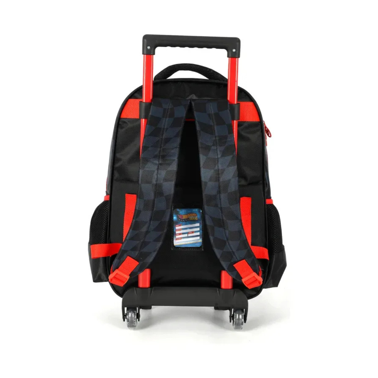 Kit Mochila de Rodas Hot Wheels Preto com Lancheira e Estojo Box