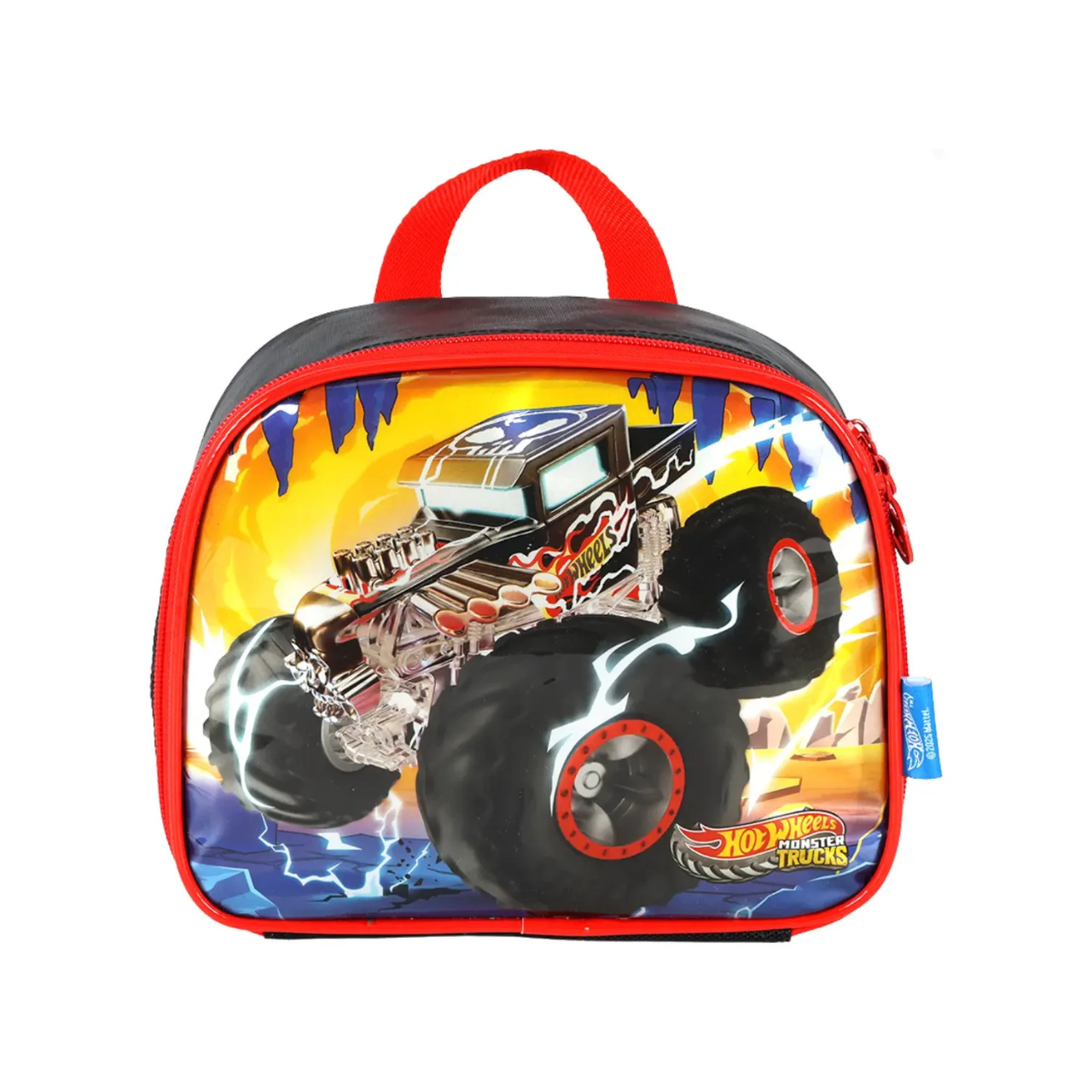 Kit Mochila de Rodas Hot Wheels Preto com Lancheira e Estojo Box