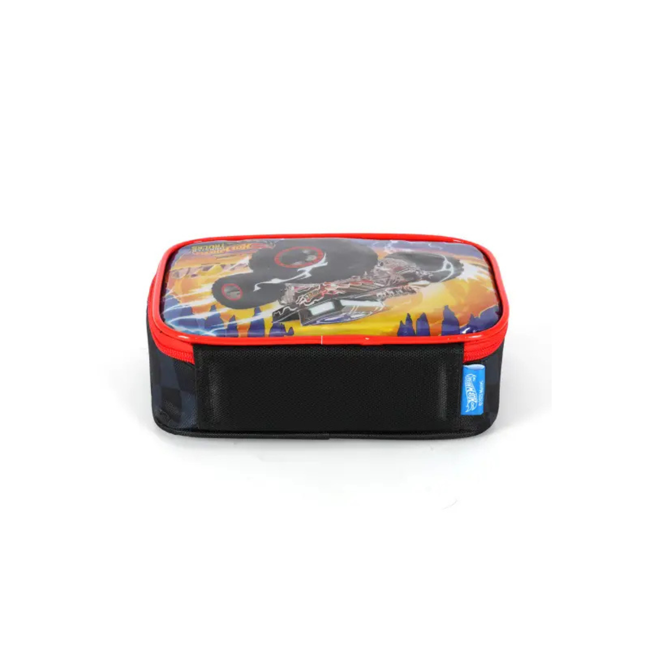 Kit Mochila de Rodas Hot Wheels Preto com Lancheira e Estojo Box