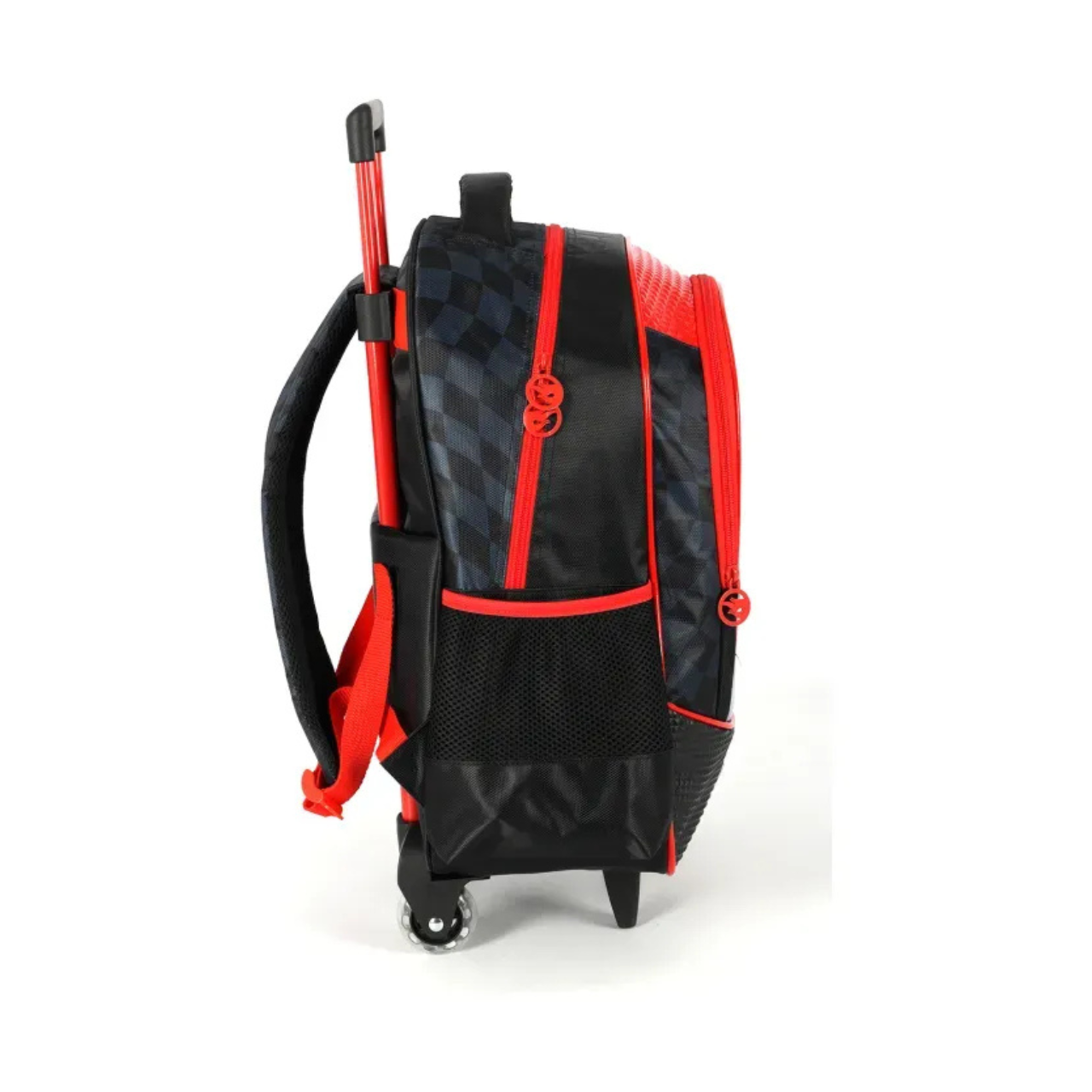 Kit Mochila de Rodas Hot Wheels Preto com Lancheira e Estojo Box