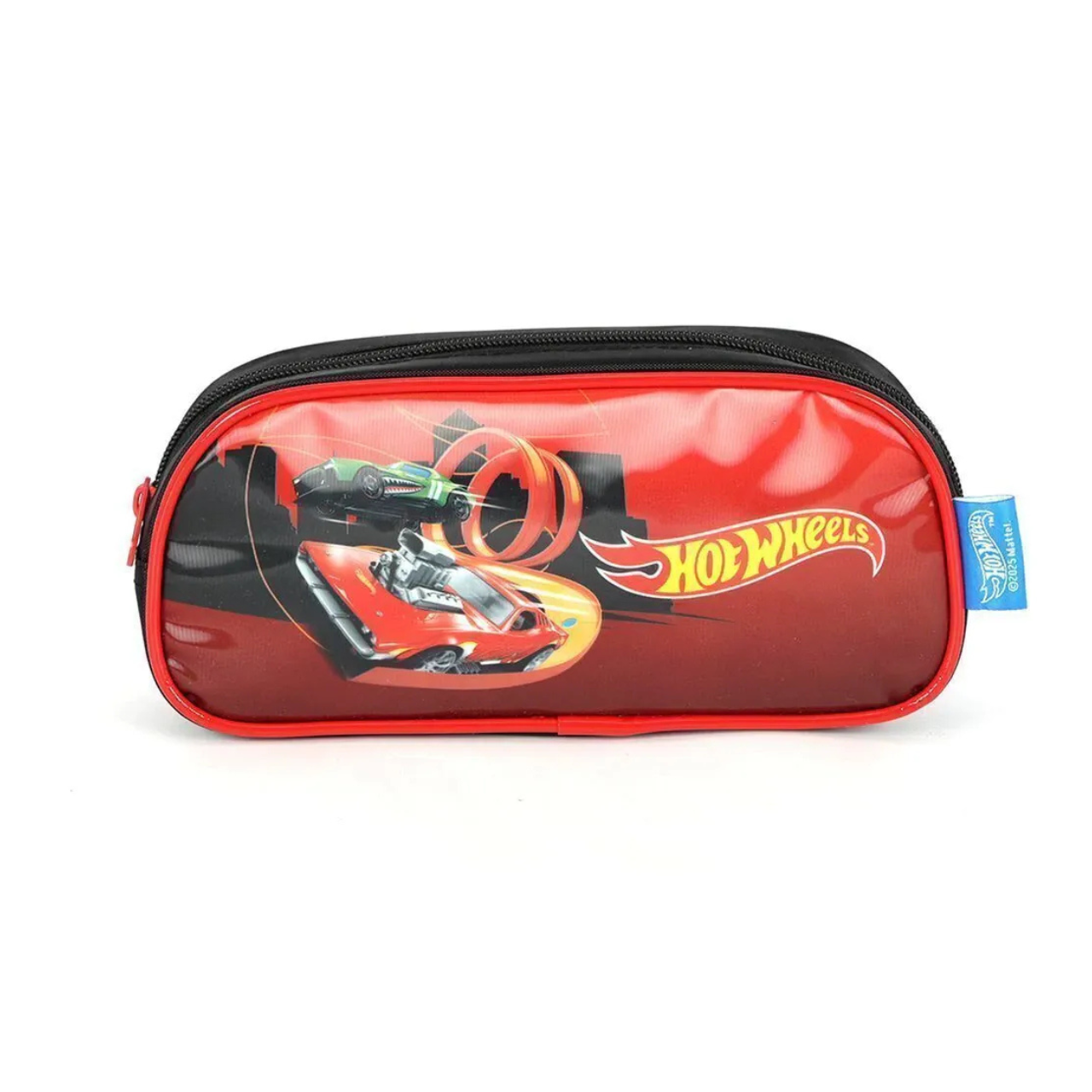 Kit Mochila de Rodas Hot Wheels Vermelha com Lancheira e Estojo