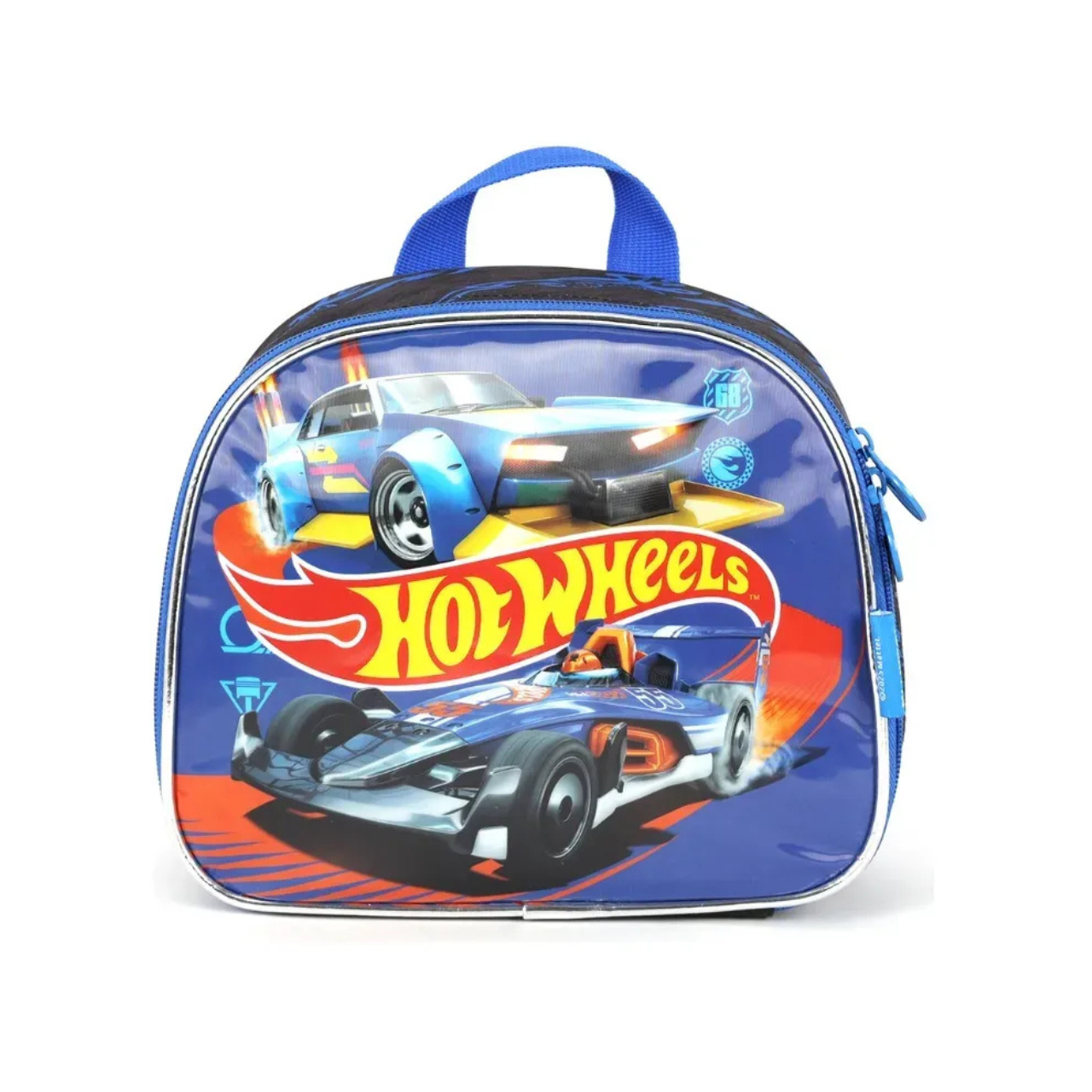 Kit Mochila de Rodas Hot Wheels Azul com Lancheira e Estojo