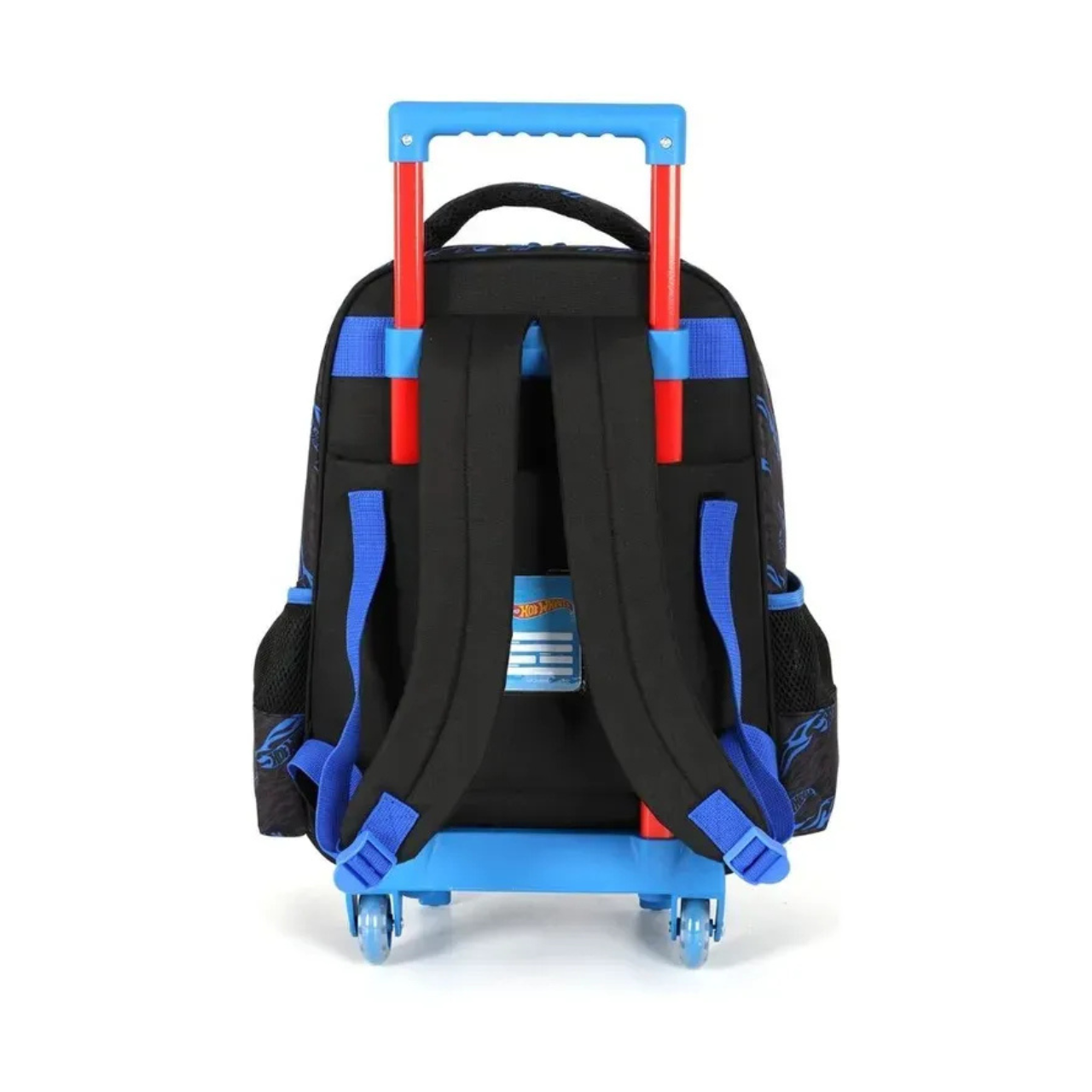 Kit Mochila de Rodas Hot Wheels Azul com Lancheira e Estojo