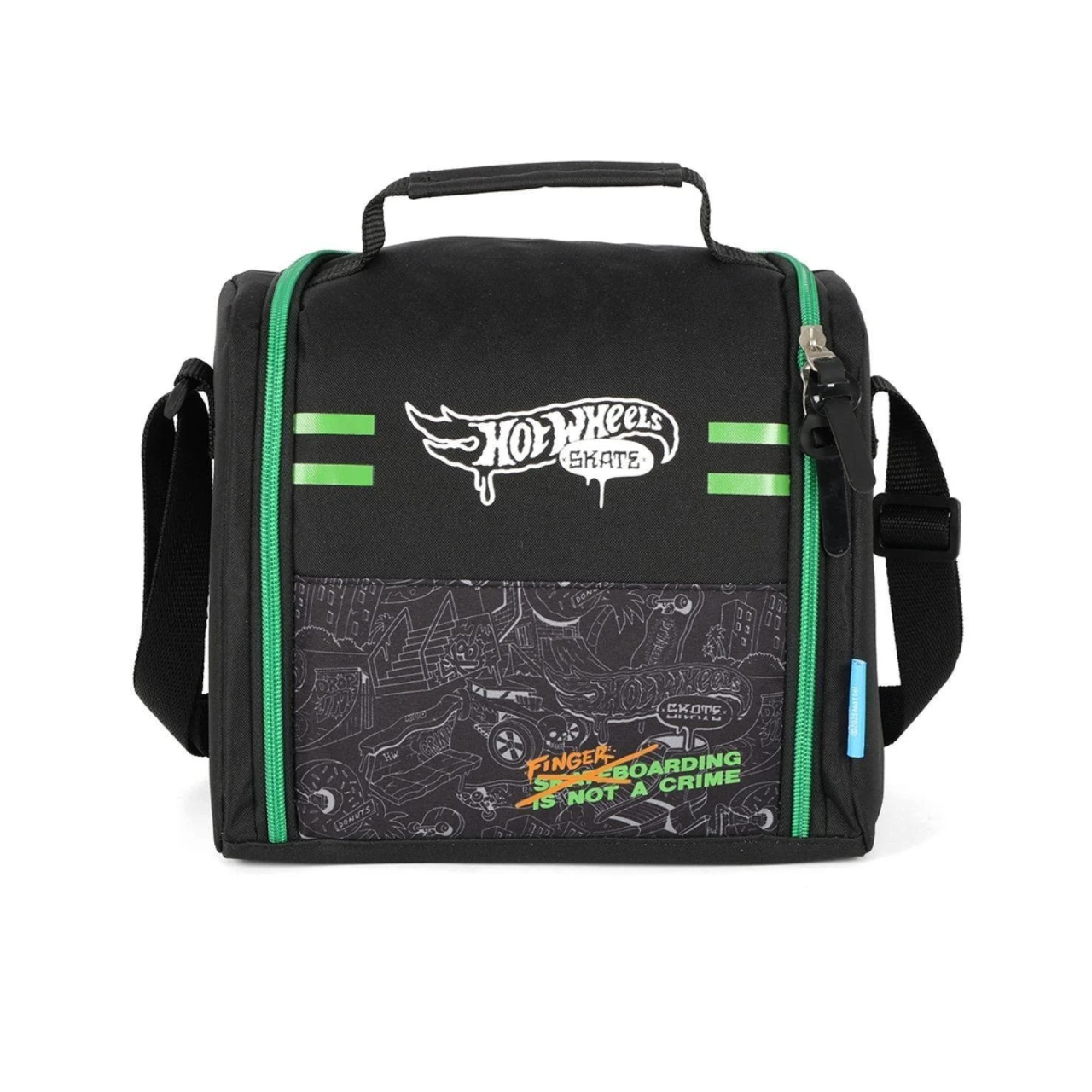 Kit Mochila de Rodas Hot Wheels Verde com Lancheira e Estojo
