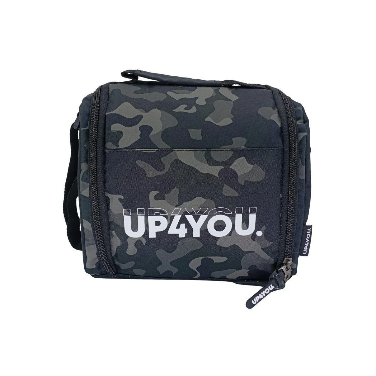 Kit Mochila de Rodas Camuflada Cinza com Lancheira e Estojo
