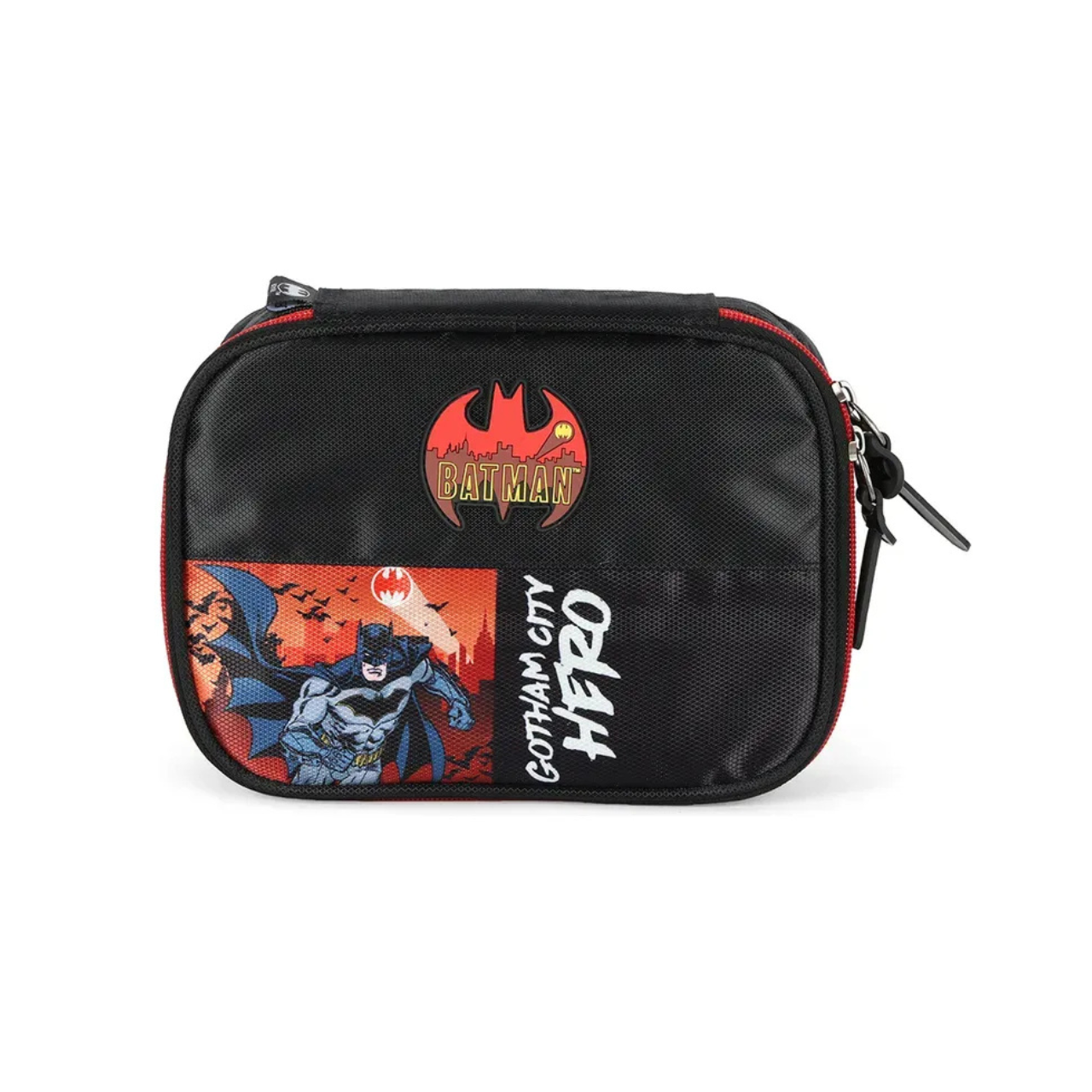 Kit Mochila de Rodas Batman com Lancheira e Estojo Box